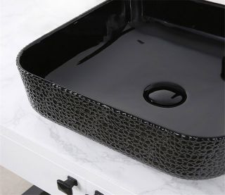 Раковина CeramaLux  D1303H004  черная 39 см